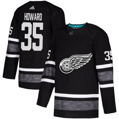 Adidas Detroit Red Wings #35 Jimmy Howard Black Authentic 2019 All-Star Stitched NHL Jersey Men's